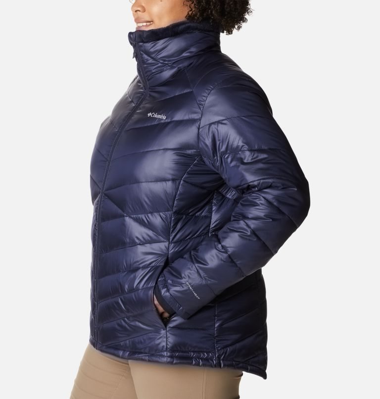 Women's Columbia Joy Peak Omni-Heat Infinity Insulated Jackets Navy | Plus Size CA-GA6L0
